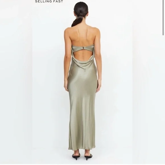 BEC + BRIDGE MOON DANCE strapless dress sage NWT - Picture 3 of 7